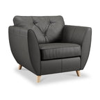 Fauteuil en cuir Edison