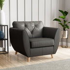 Fauteuil en cuir Edison