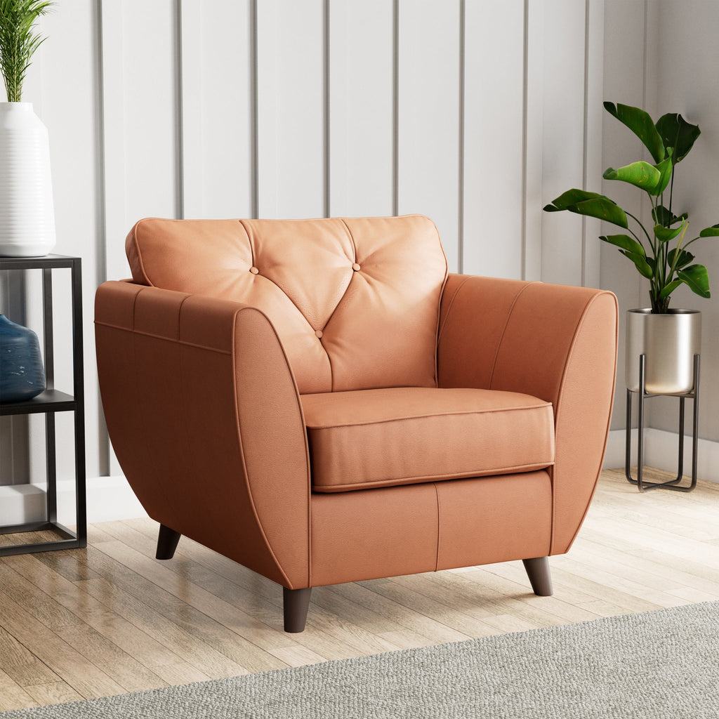 Fauteuil en cuir Edison