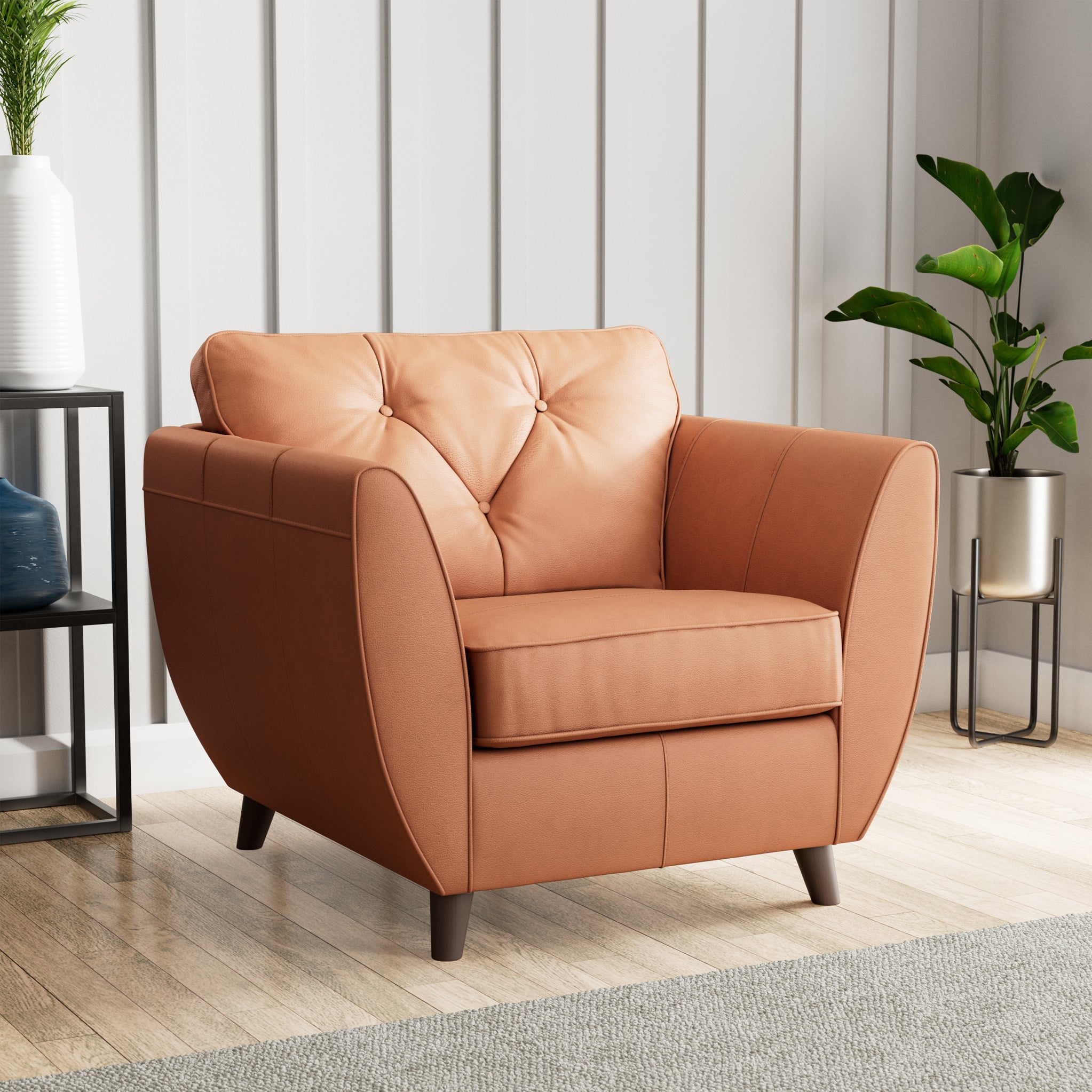 Fauteuil en cuir Edison