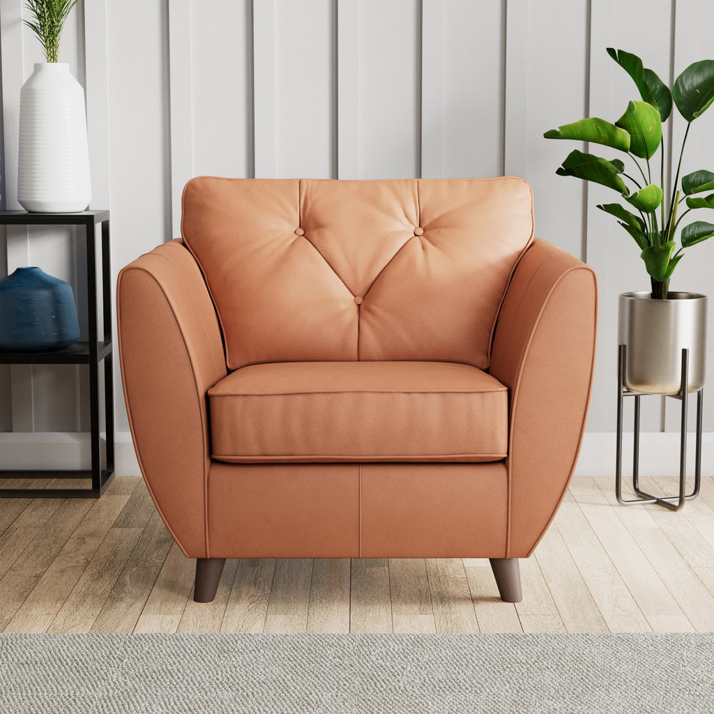 Fauteuil en cuir Edison