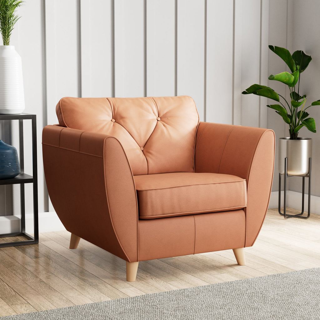 Fauteuil en cuir Edison