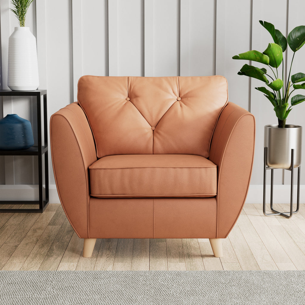 Fauteuil en cuir Edison