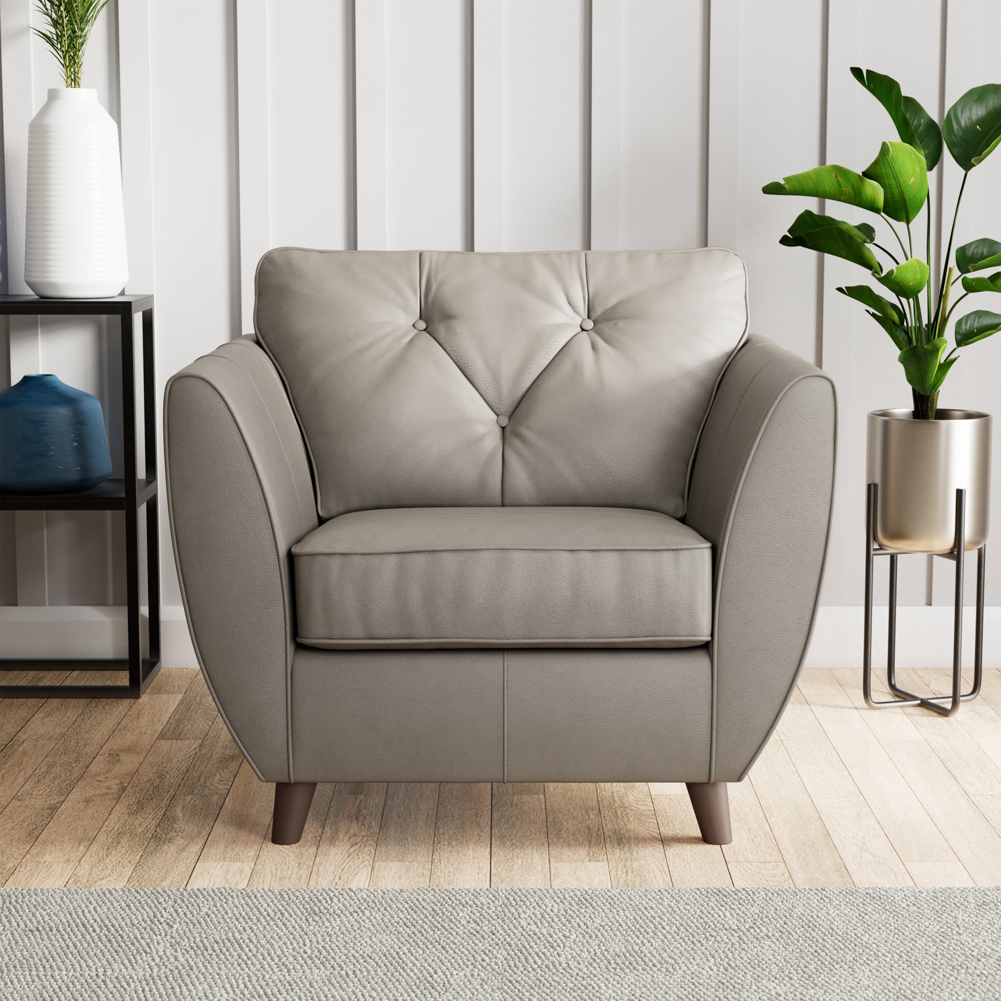 Fauteuil en cuir Edison