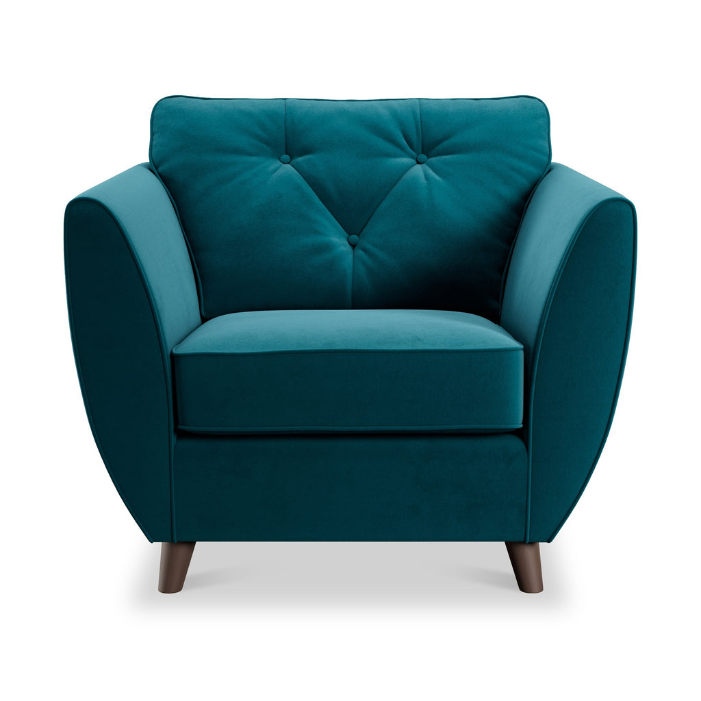 Fauteuil Edison en velours