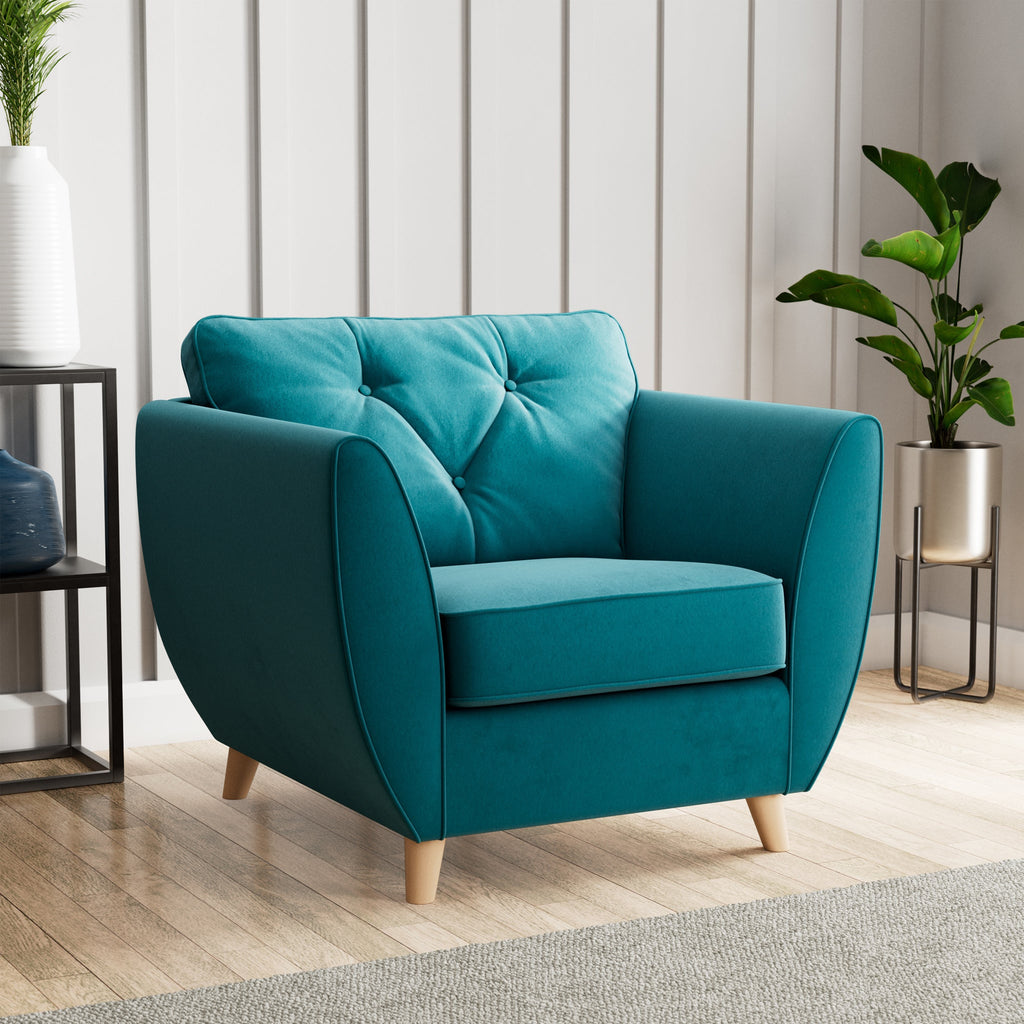 Fauteuil Edison en velours