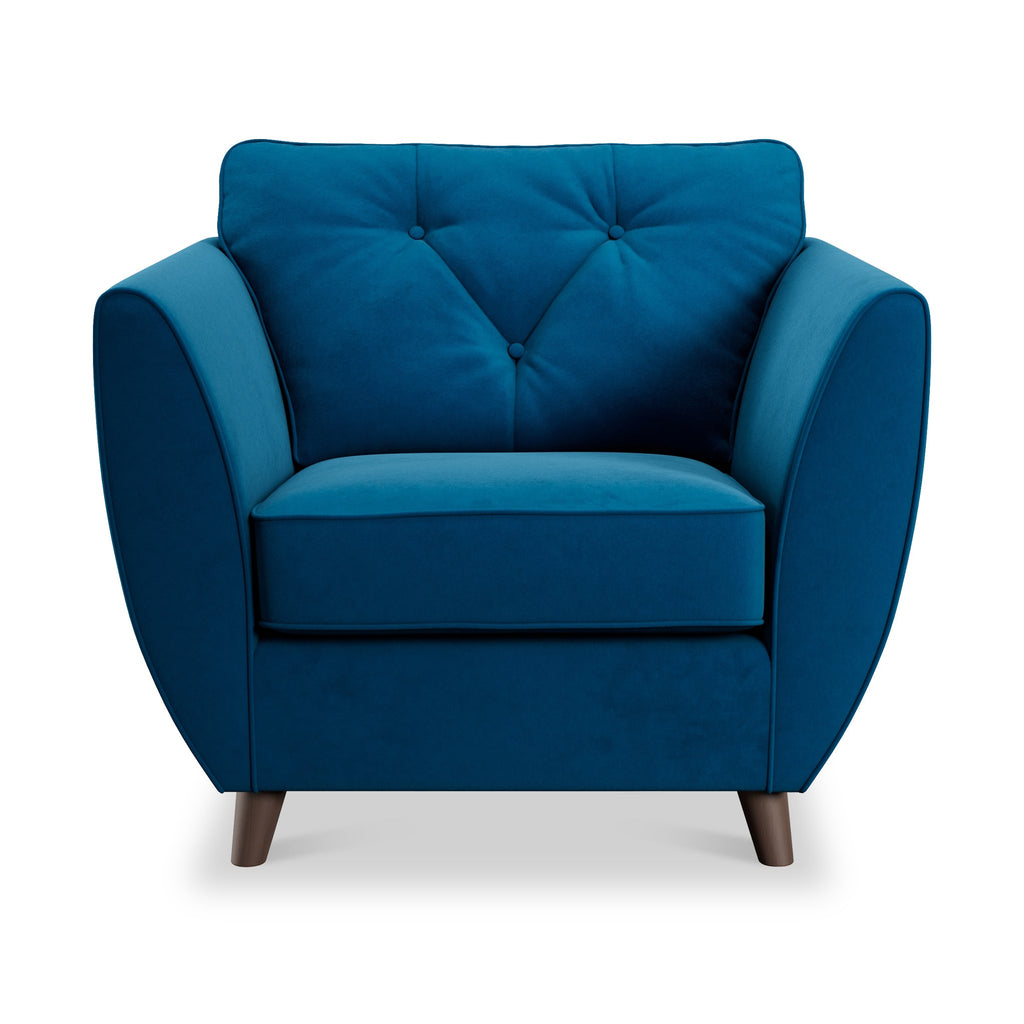 Fauteuil Edison en velours