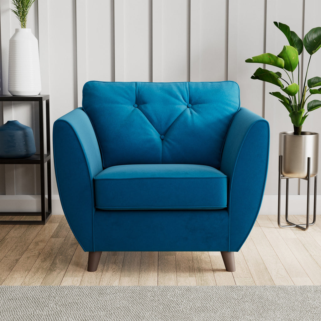 Fauteuil Edison en velours