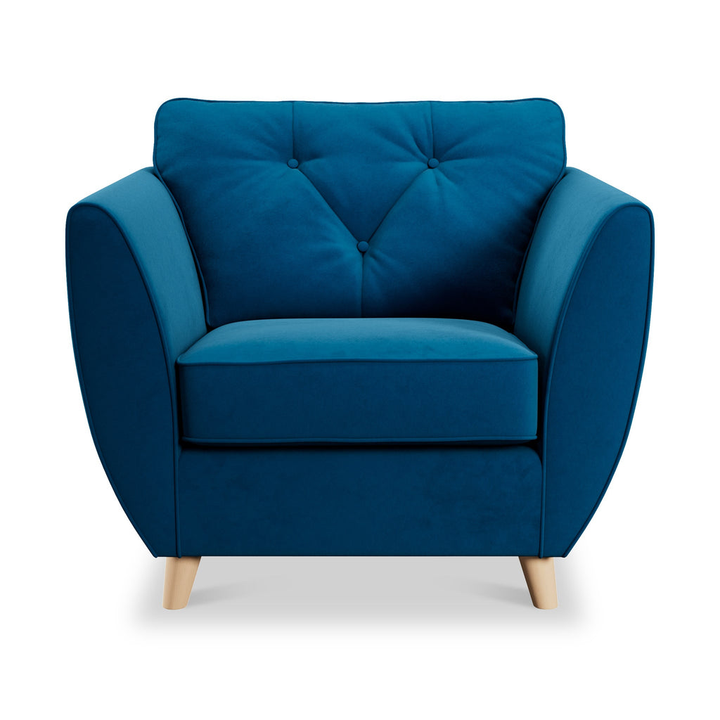 Fauteuil Edison en velours