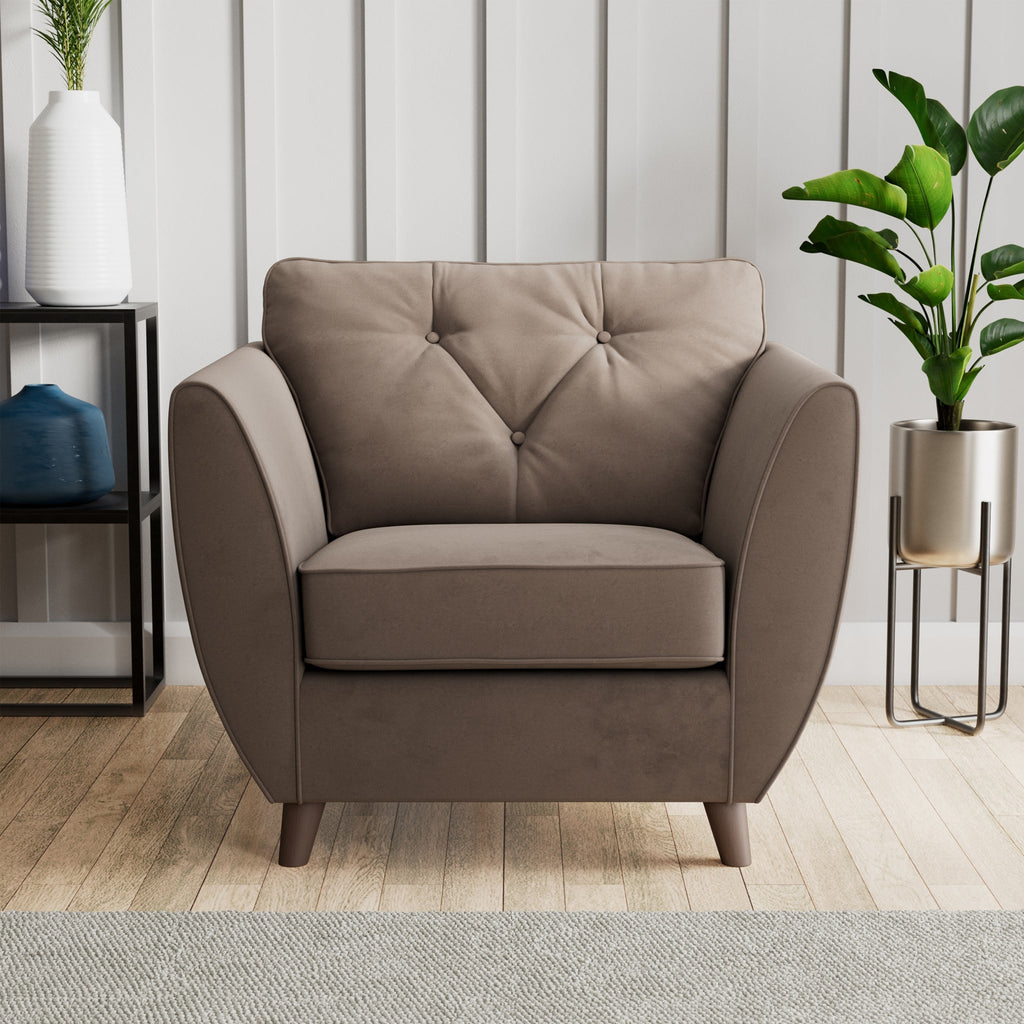 Fauteuil Edison en velours