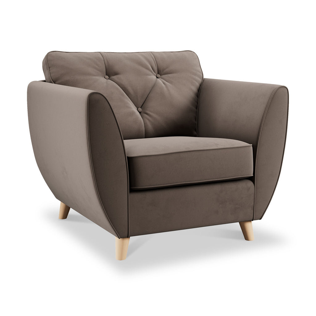 Fauteuil Edison en velours