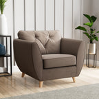 Fauteuil Edison en velours