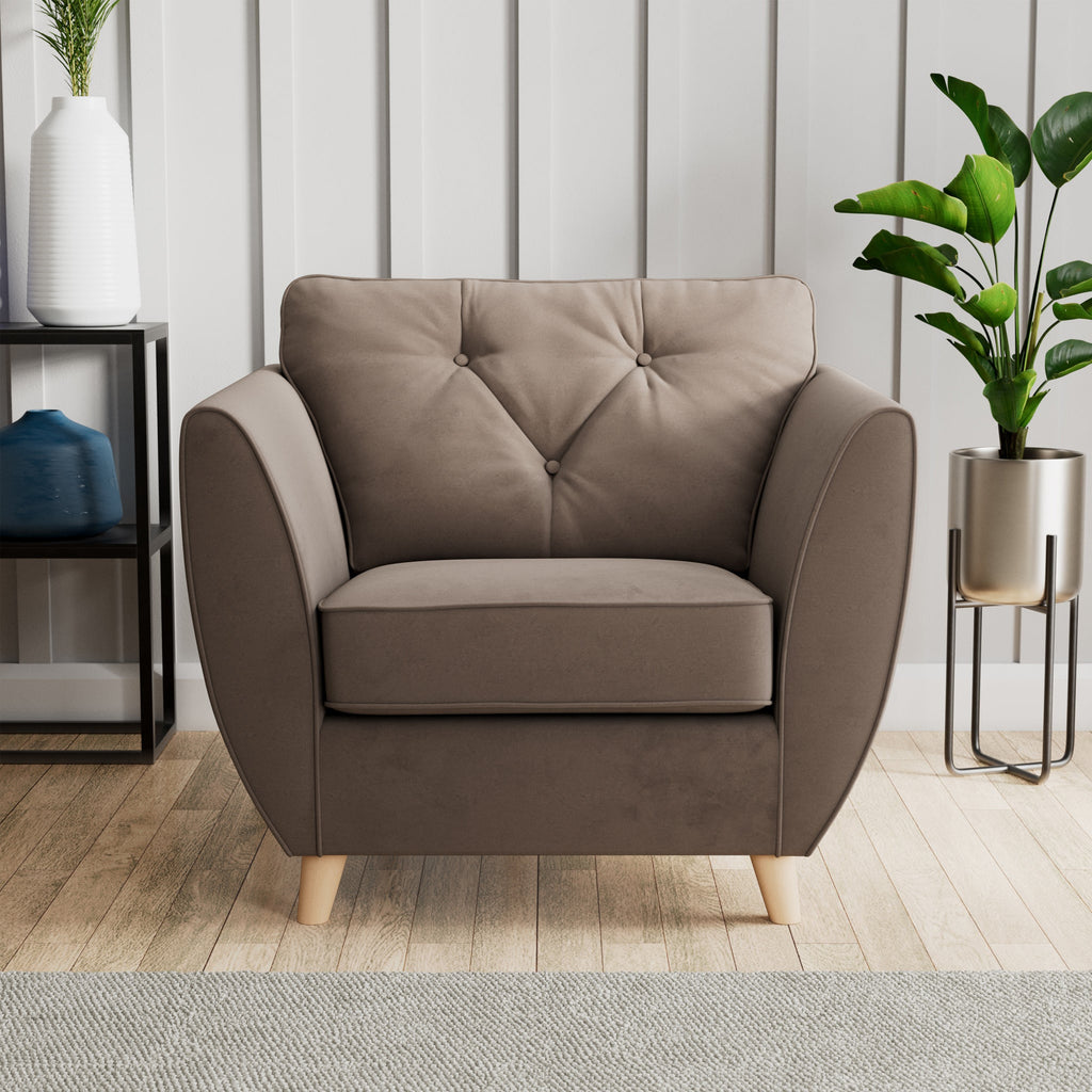 Fauteuil Edison en velours