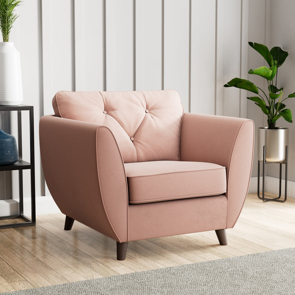 Fauteuil Edison en velours