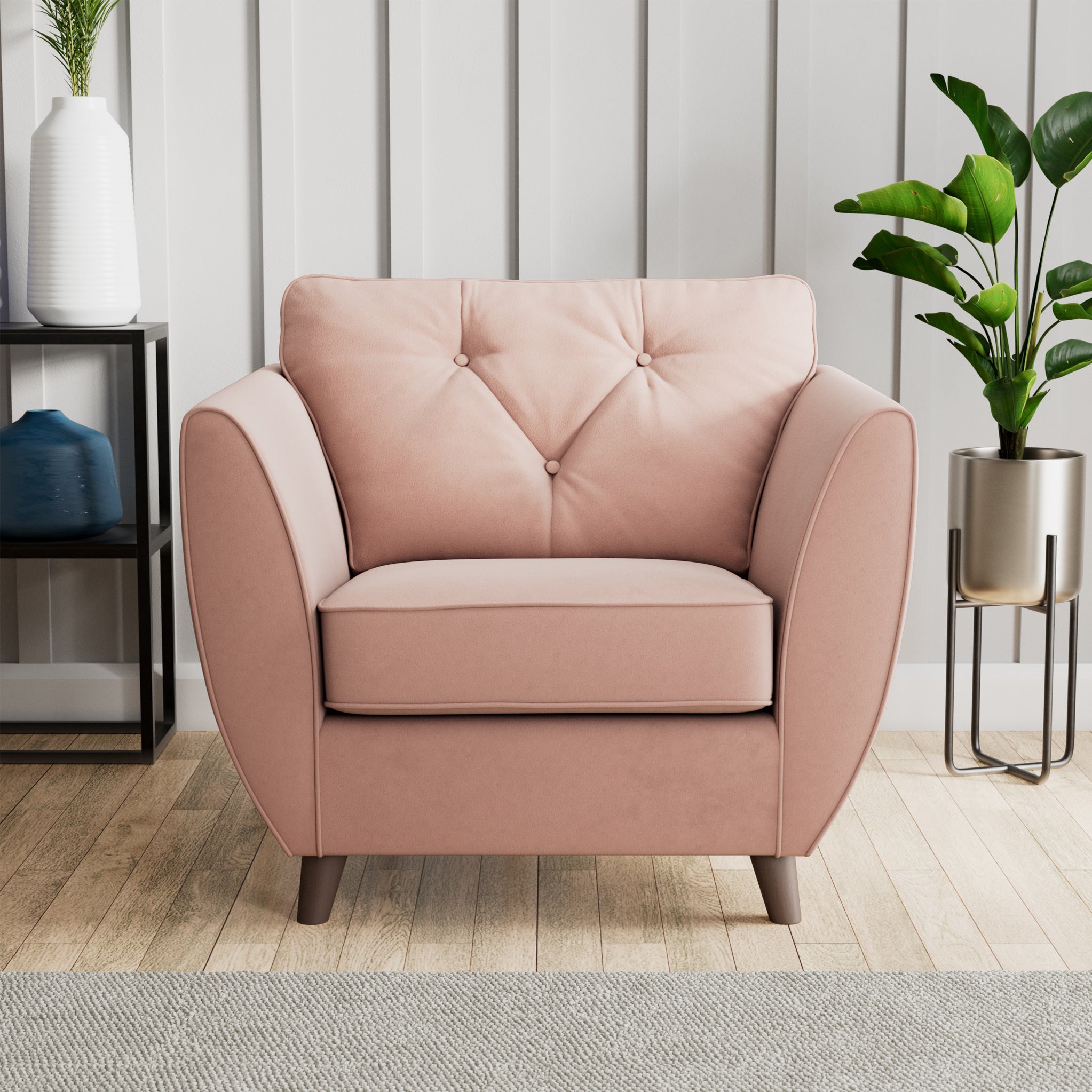 Fauteuil Edison en velours