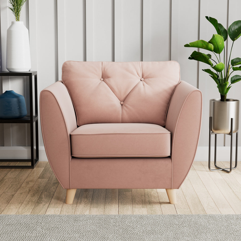 Fauteuil Edison en velours