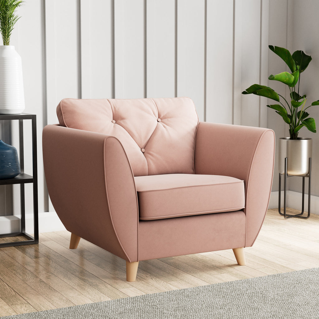 Fauteuil Edison en velours