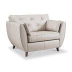 Fauteuil douillet en cuir Edison