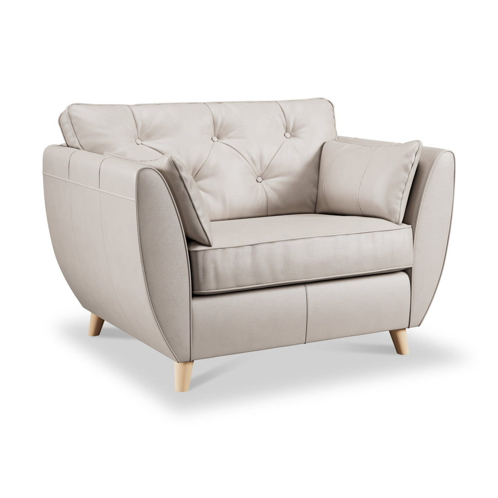 Fauteuil douillet en cuir Edison