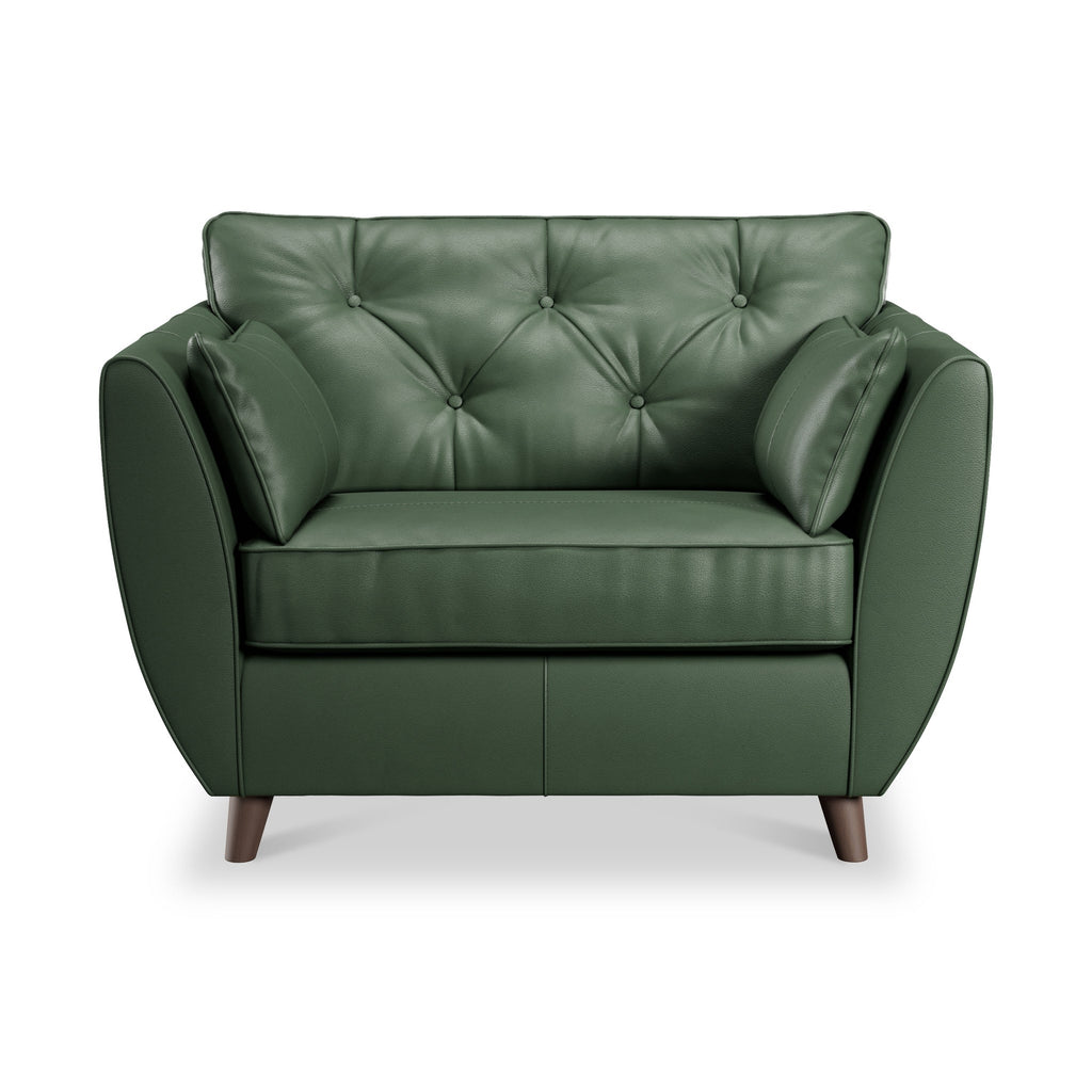 Fauteuil douillet en cuir Edison