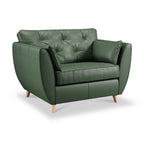 Fauteuil douillet en cuir Edison