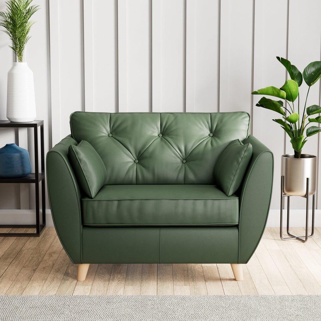 Fauteuil douillet en cuir Edison