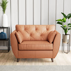 Fauteuil douillet en cuir Edison