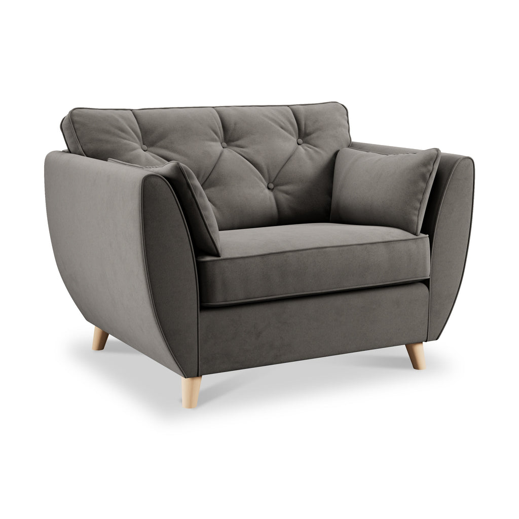 Fauteuil douillet en velours Edison