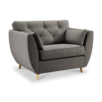 Fauteuil douillet en velours Edison