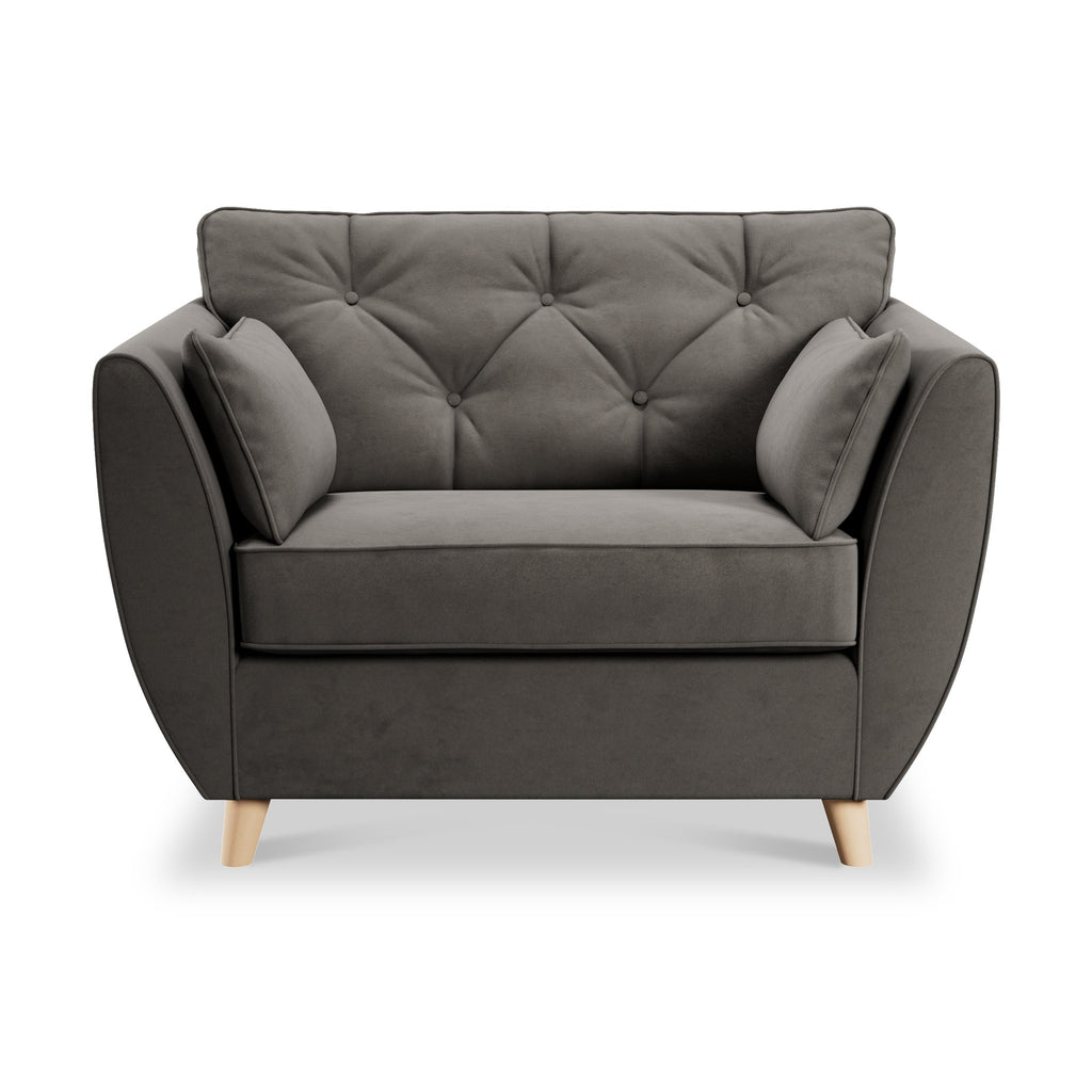 Fauteuil douillet en velours Edison