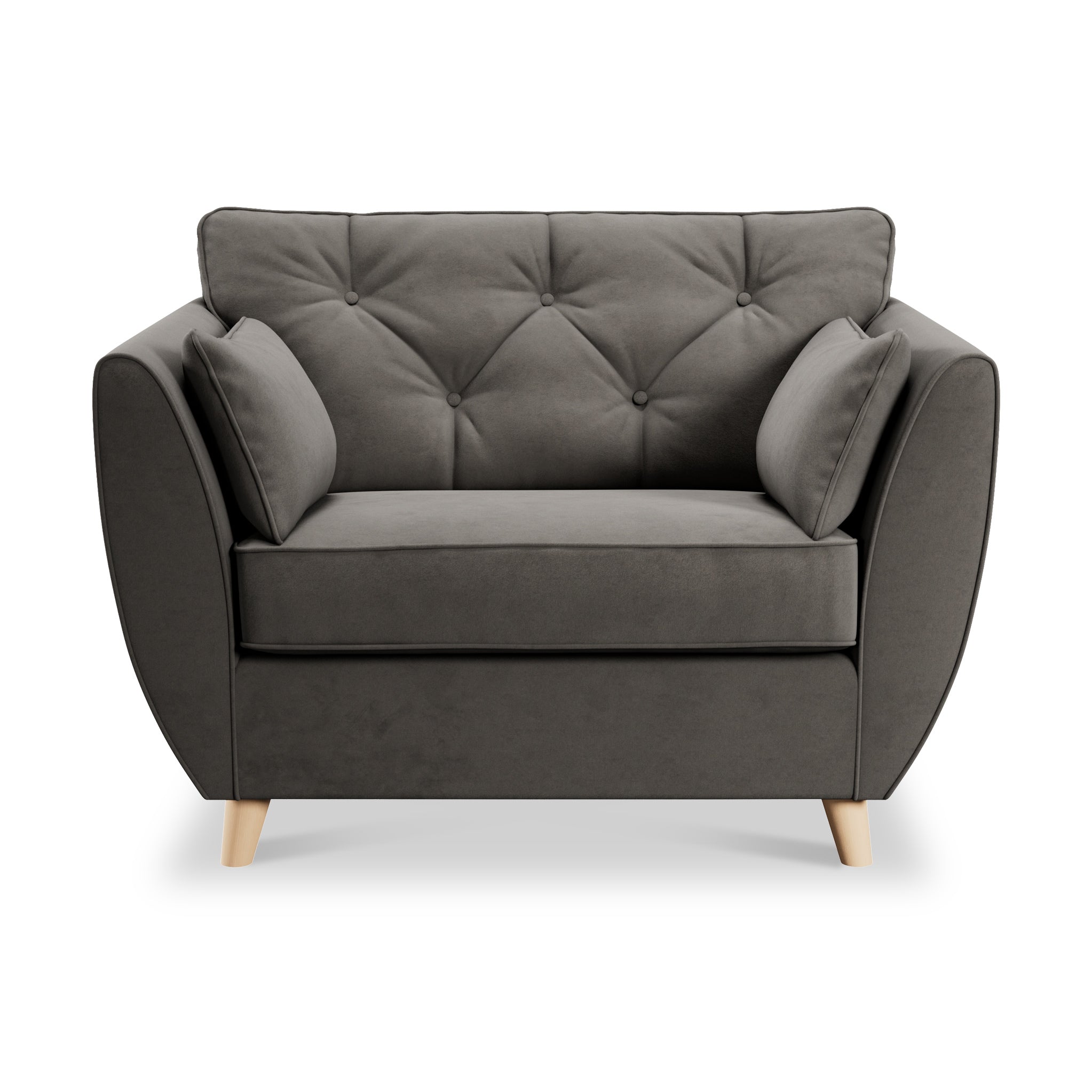 Fauteuil douillet en velours Edison