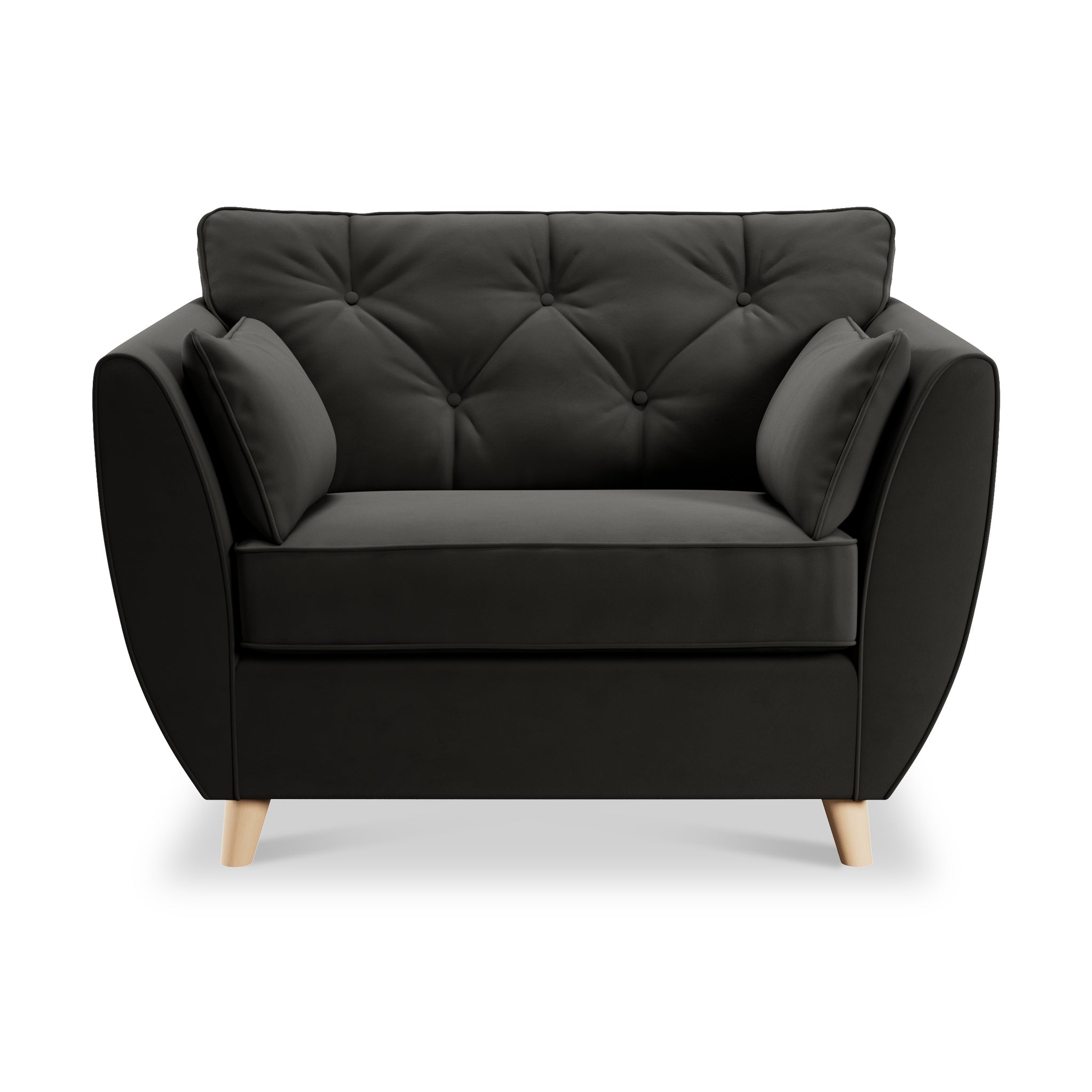 Fauteuil douillet en velours Edison