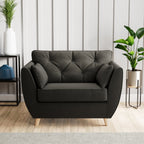 Fauteuil douillet en velours Edison