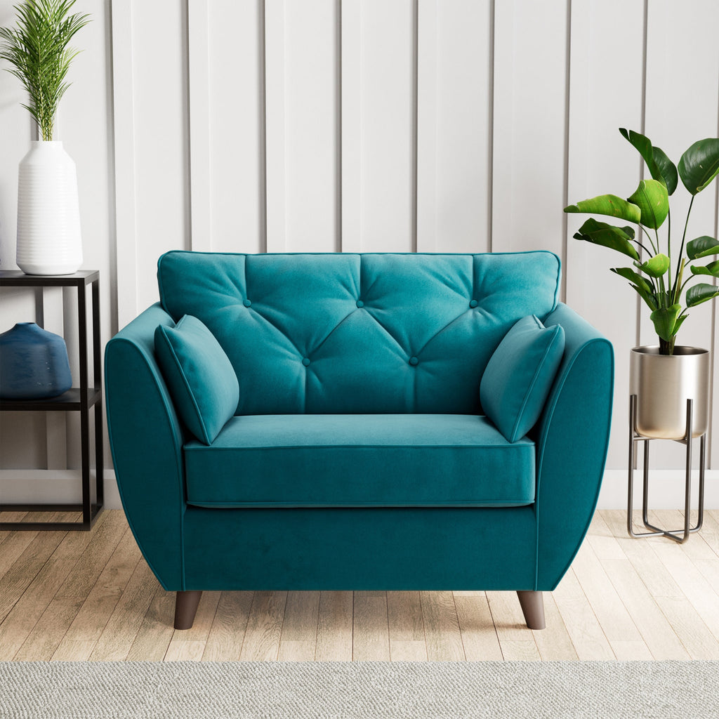 Fauteuil douillet en velours Edison