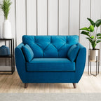 Fauteuil douillet en velours Edison