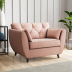 Fauteuil douillet en velours Edison