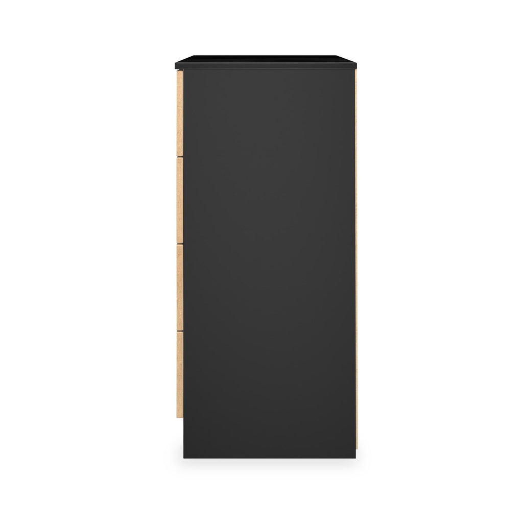 Commode à quatre tiroirs Jago à effet lattes