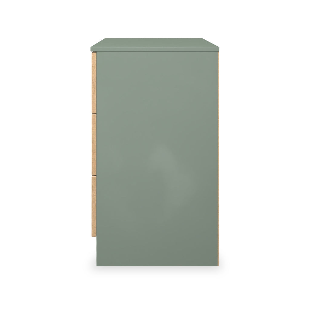 Commode à trois tiroirs Jago à effet lattes