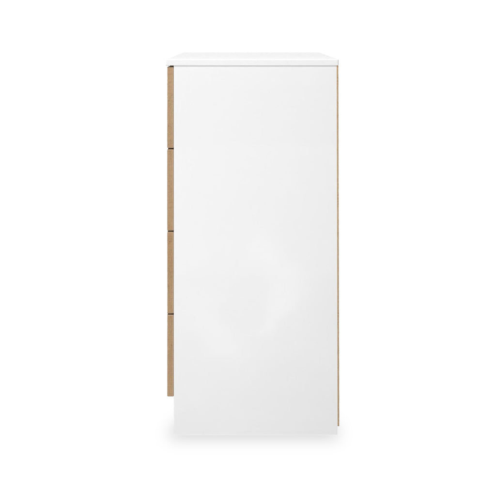 Commode à quatre tiroirs Jago à effet lattes