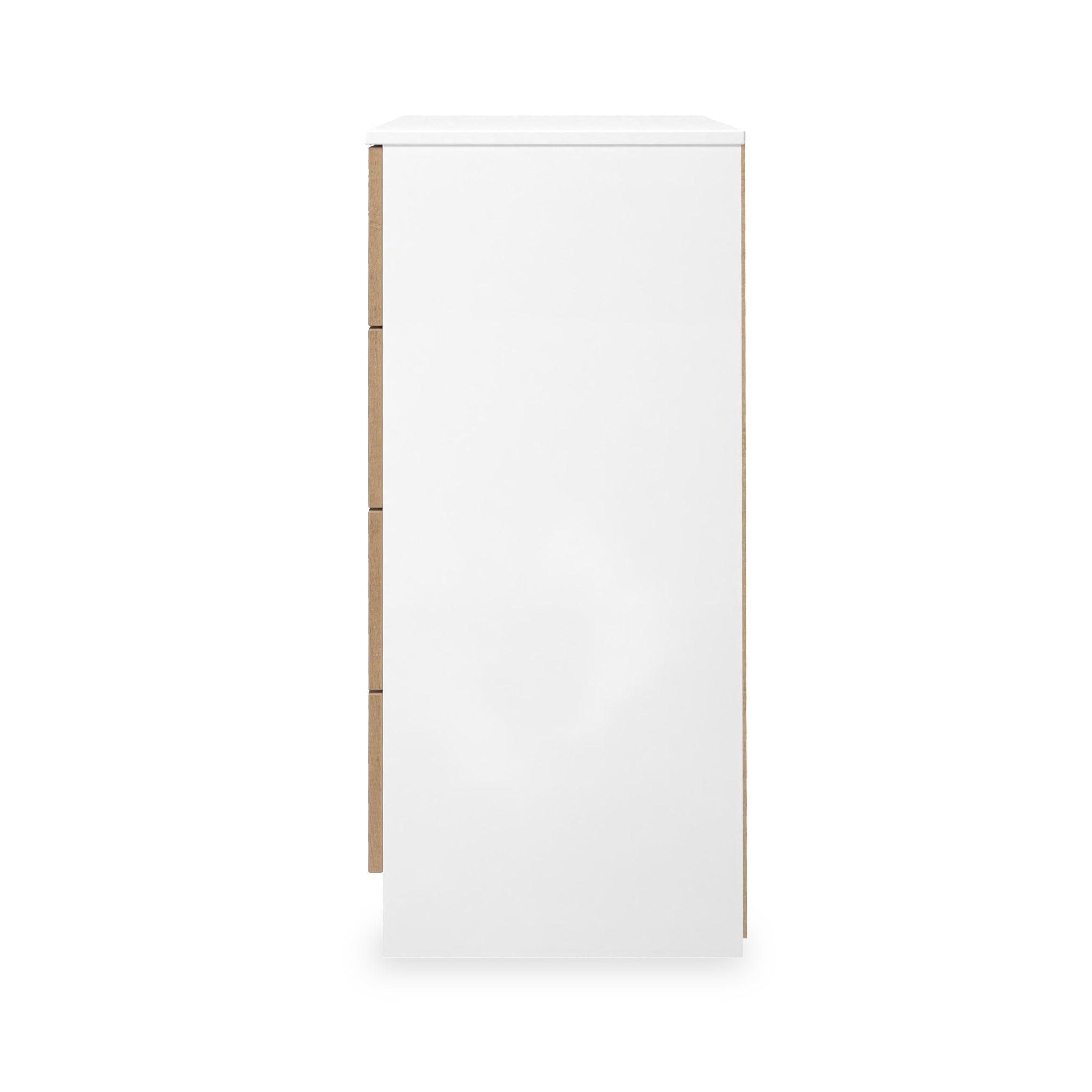 Commode à quatre tiroirs Jago à effet lattes