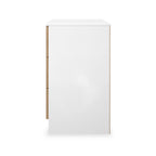 Commode à trois tiroirs Jago à effet lattes