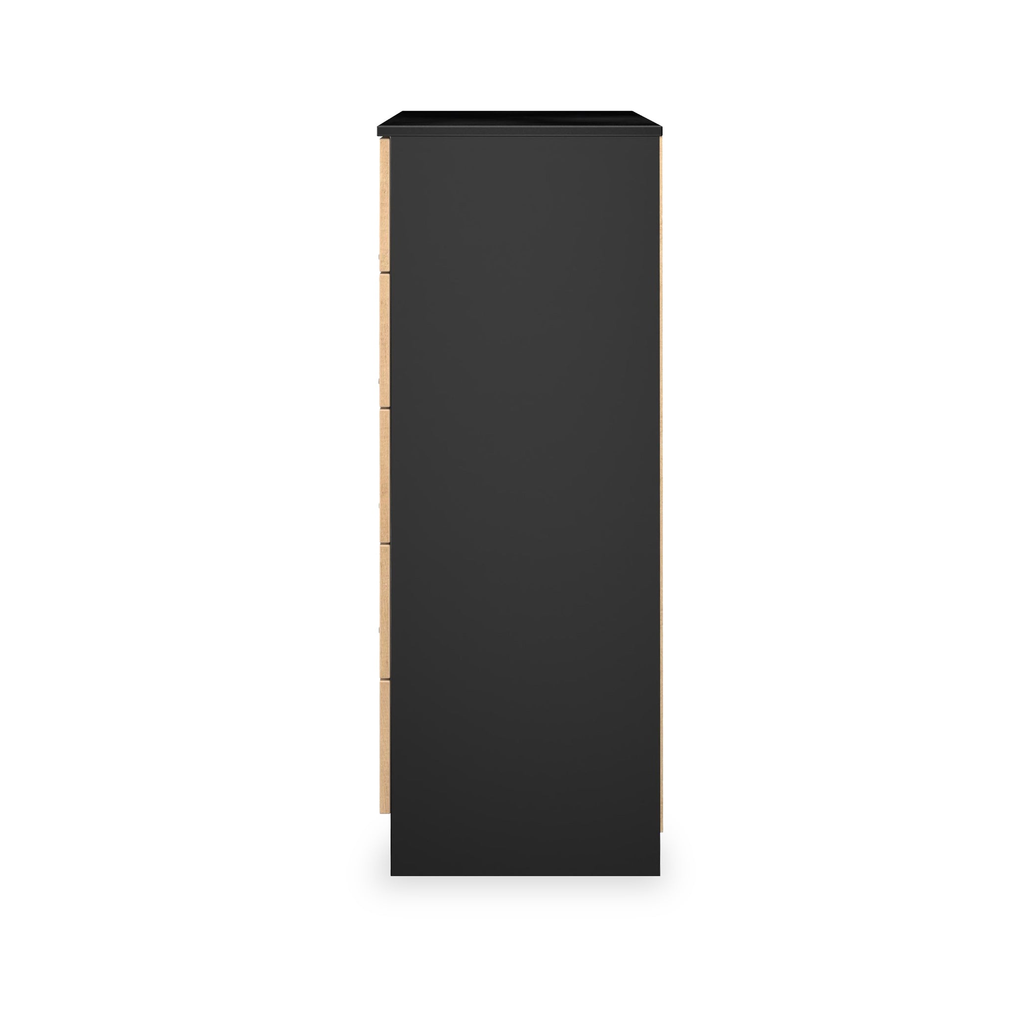 Commode à 5 tiroirs Jago à effet lattes