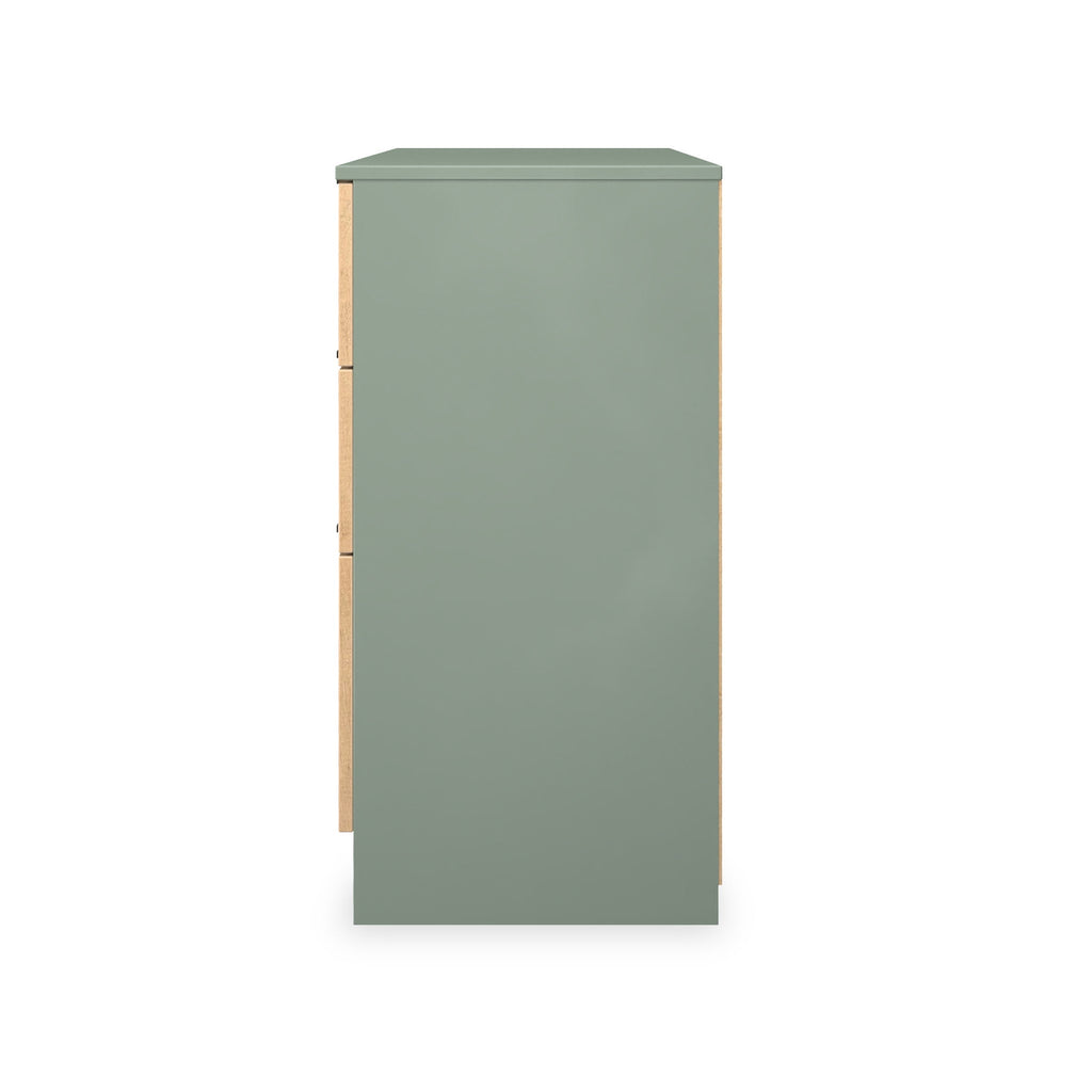 Commode mi-haute à 6 tiroirs effet lattes Jago