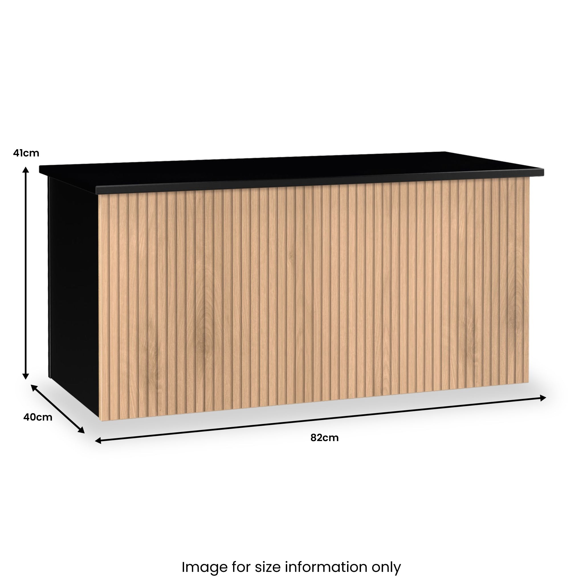 Coffre à couvertures à effet lattes Jago