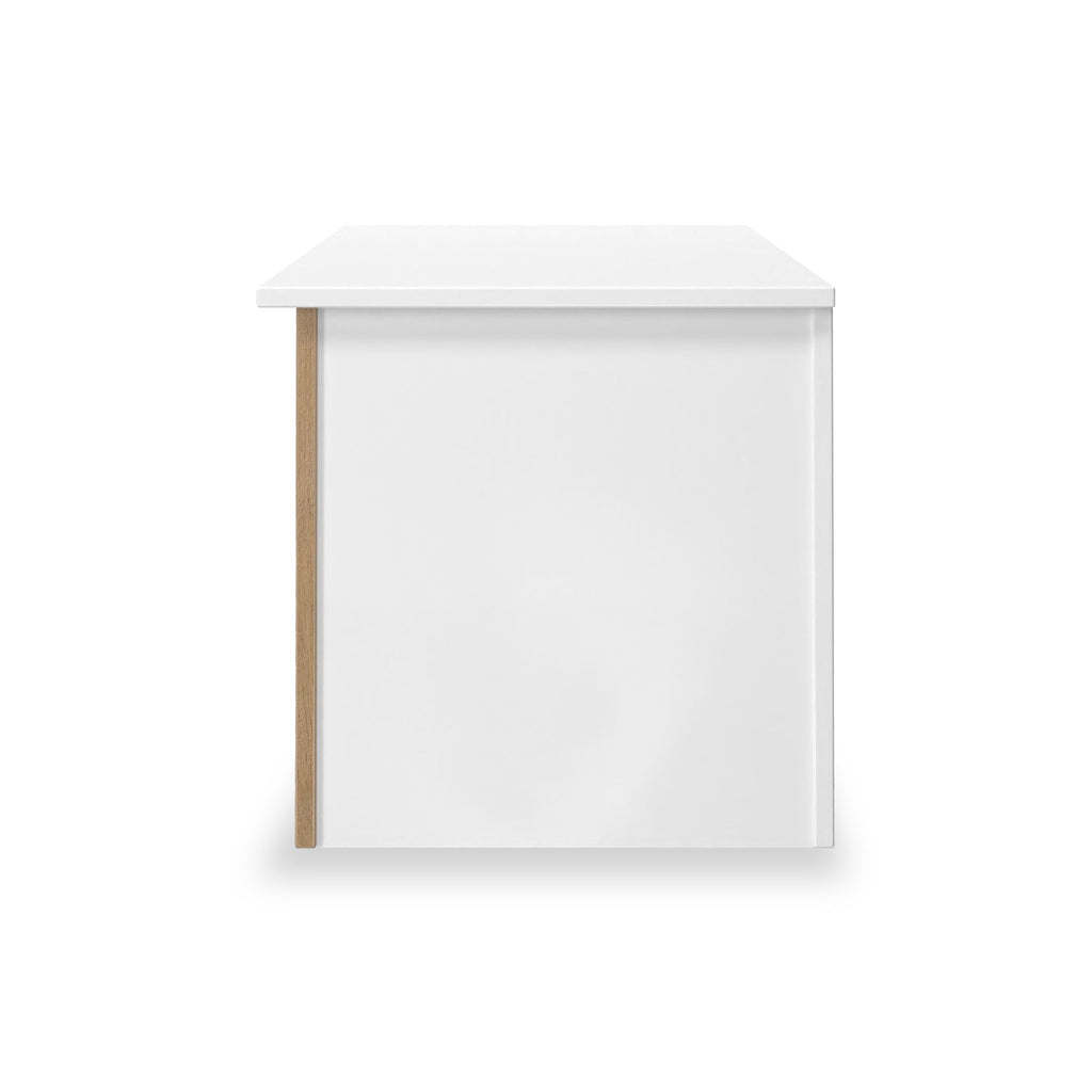 Coffre à couvertures à effet lattes Jago