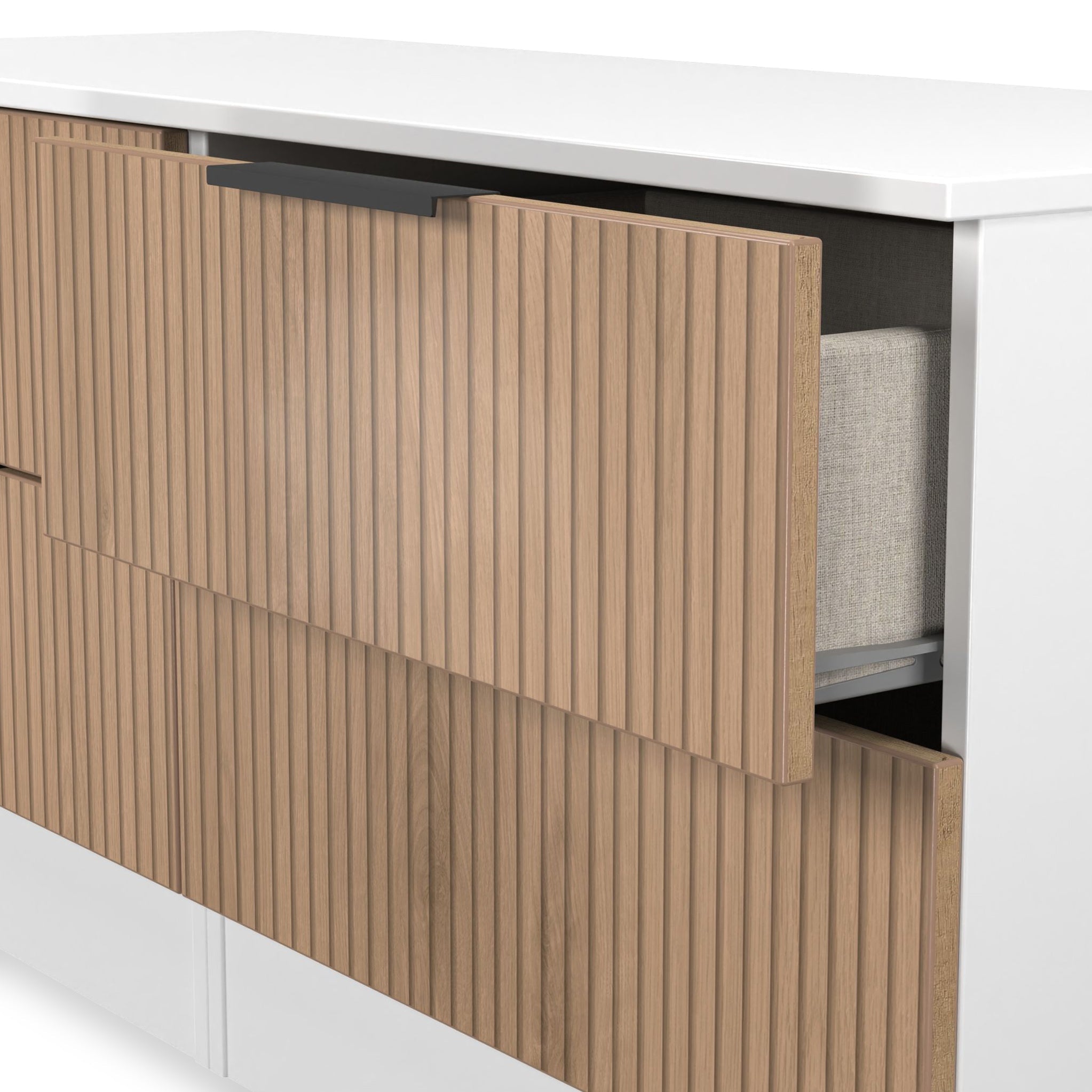 Coffre de lit Jago à lattes et 4 tiroirs