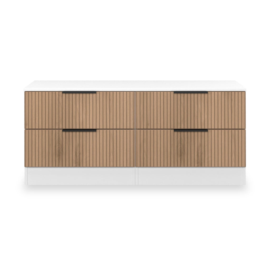 Coffre de lit Jago à lattes et 4 tiroirs