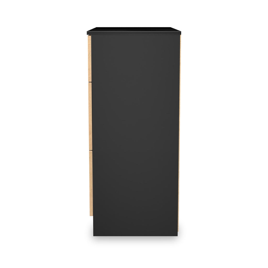 Commode profonde à 3 tiroirs effet lattes Jago