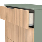 Commode profonde à 3 tiroirs effet lattes Jago