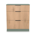 Commode profonde à 3 tiroirs effet lattes Jago